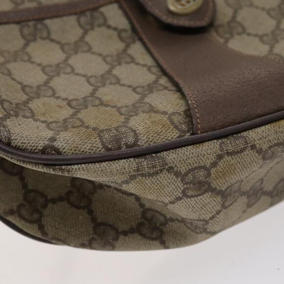 GUCCI GG Supreme Shoulder Bag Pvc Leather Beige Green Red - Picture 11 of 16